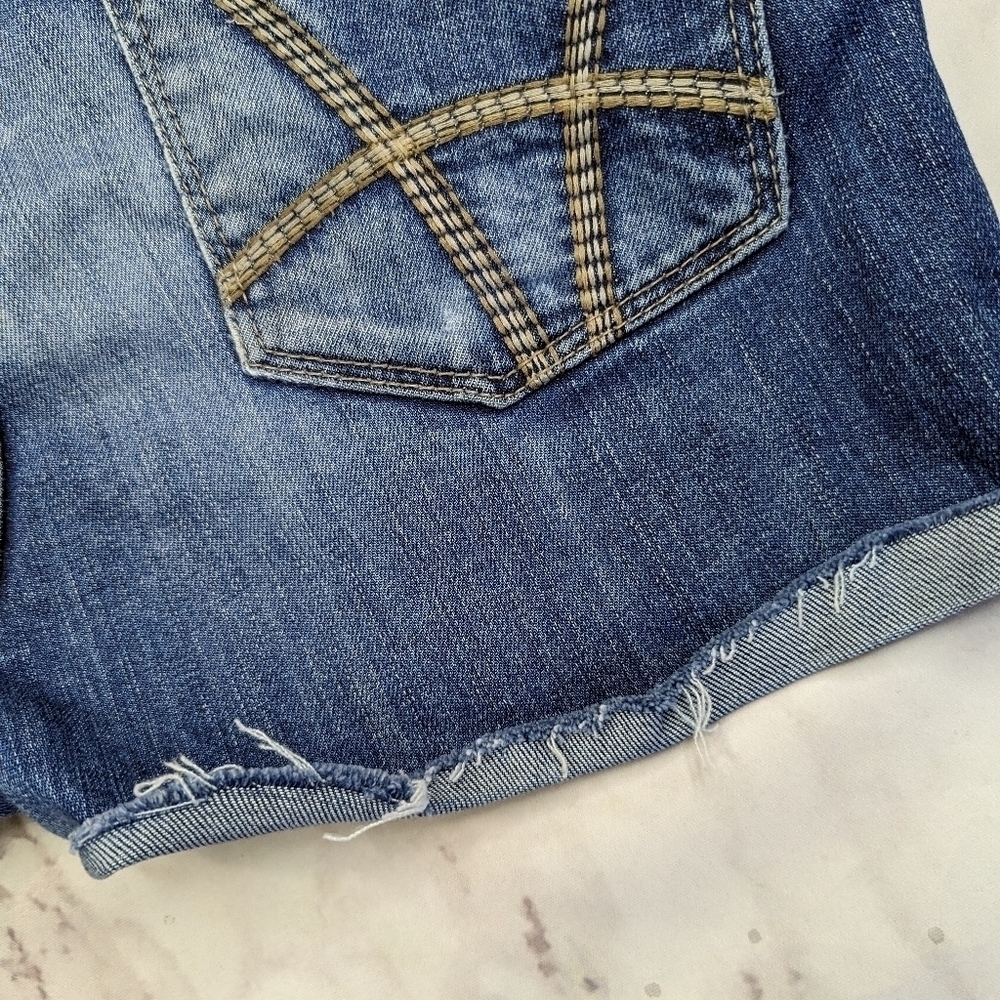 Kut From The Kloth Shorts Womens 6 Denim Mid Rise Jean Dark Wash Cuffed 2 Inch - Picture 10 of 14